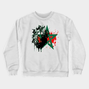 AtlasLion Proud Morocco Flag Gift Moroccan Lovers For Men's Women's Crewneck Sweatshirt